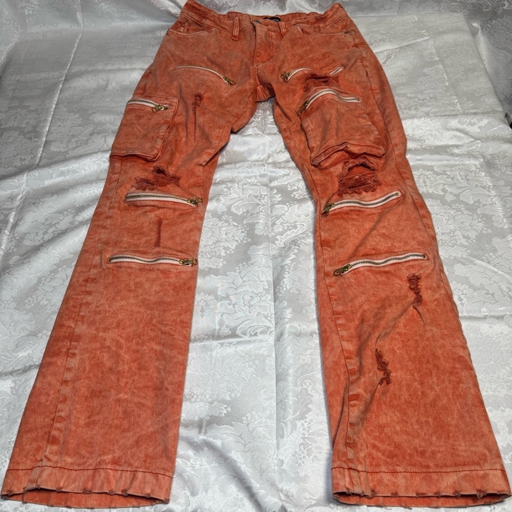 Men's Trendy Orange Cargo Pants